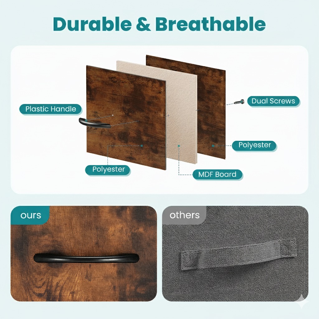 7-Drawer Fabric Dresser for Bedroom, Clothes Storage Organizer Cabinet and Chest for Living Room or Home Furniture Display
